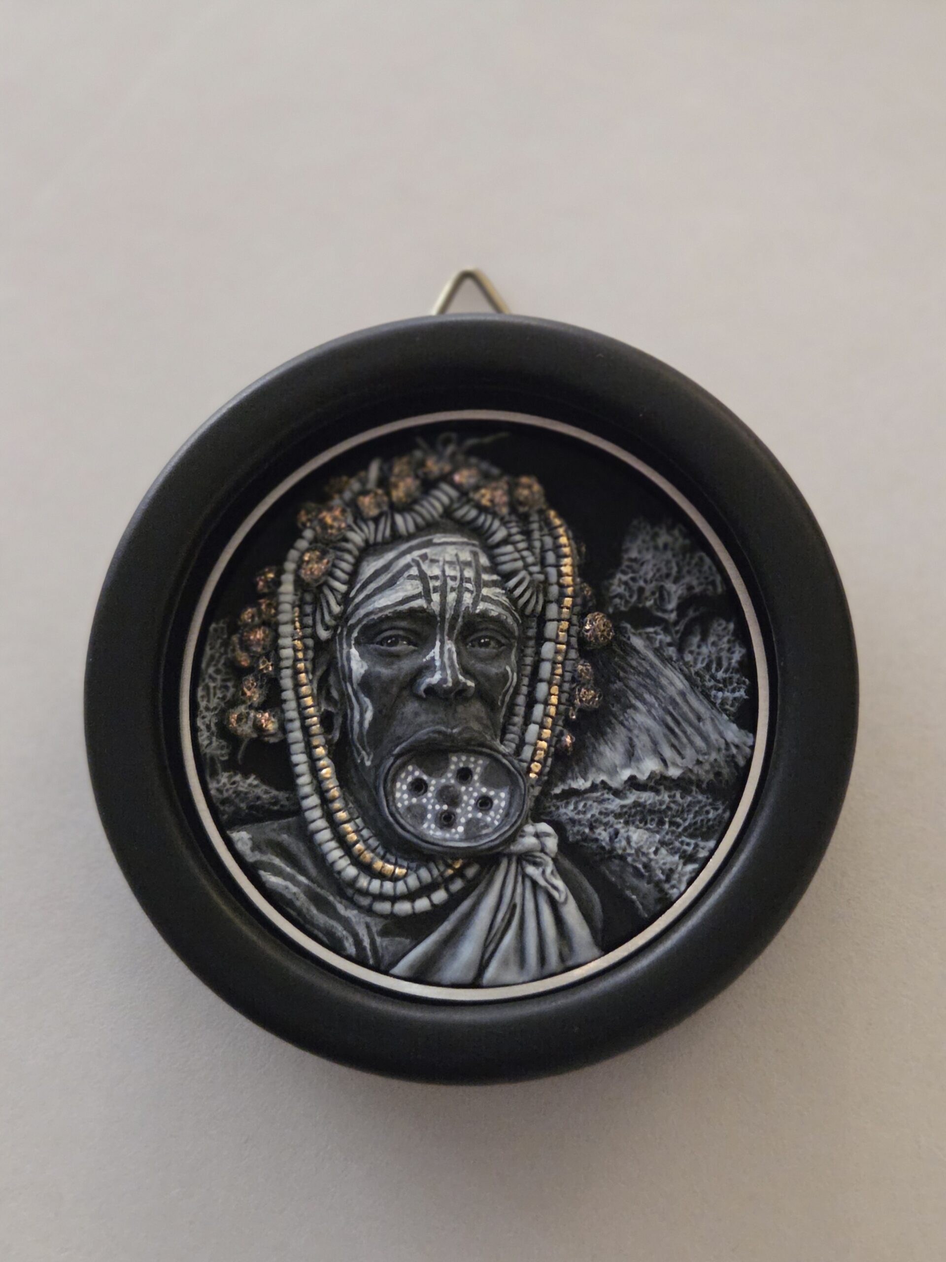 Artwork on a Theme award- The Changing Face-ANNE-WALTERS-WOMAN-MURSI-TRIBE-63MM