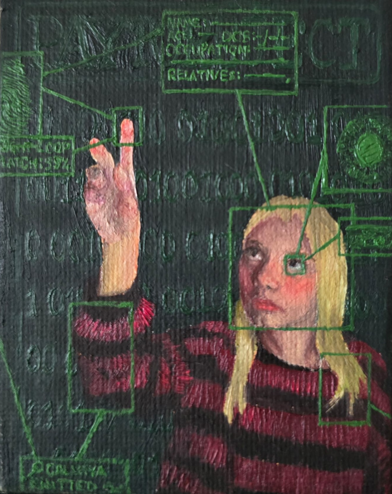 Young miniaturist award age 14-17 Highly commended-Julia Bednarczyk16yo-The Changing Face of Privacy